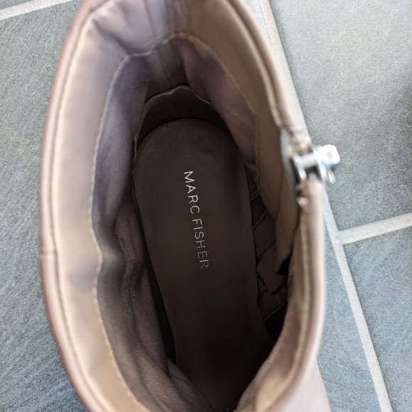 Marc Fisher Light Beige Heeled Bootie - Picture 4 of 9